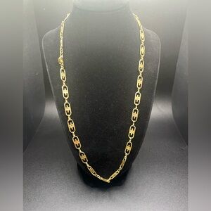 Gold tone chain necklace Givenchy style vintage style link necklace GS signed